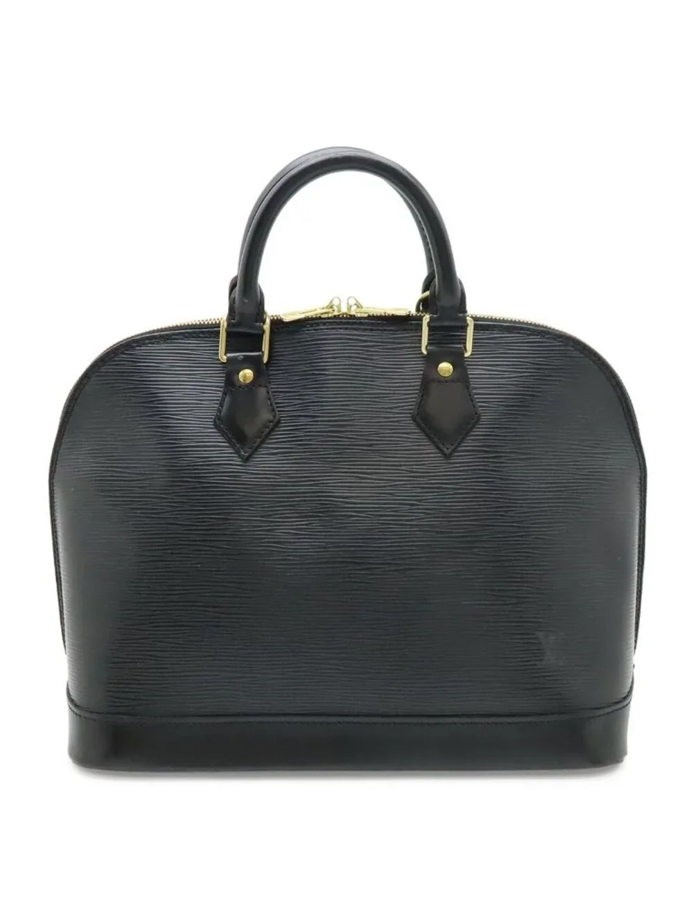 Louis Vuitton Epi Alma Handbag Leather Noir Black Gold